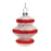 Melrose Finial Glass Ornament/Tinsel Filling, Set of 12, Red
