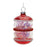 Melrose Finial Glass Ornament/Tinsel Filling, Set of 12, Red