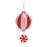 Melrose Glass Peppermint Drop Ornament, Set of 12, Red/White