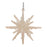 Melrose International Frosted Glass Star Ornament, Set of 6, Gold - 90575DS