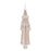 Melrose International Blush Pink Glass Santa Ornament, Set of 12 - 90577DS