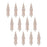 Melrose International Blush Pink Glass Santa Ornament, Set of 12