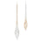 Melrose Amber Swirl Glass Finial Drop Ornament, Set of 12, Orange - 90587DS