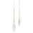 Melrose Amber Swirl Glass Finial Drop Ornament, Set of 12, Orange