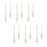 Melrose Amber Swirl Glass Finial Drop Ornament, Set of 12, Orange