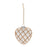 Melrose Jeweled Glass Heart Ornament, Set of 12, White/Gold