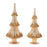 Melrose International Gold Beaded Glass Holiday Tree, Set of 2 - 90594DS