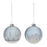 Melrose Frosted Forest/Village Ball Ornament, Set of 6, Blue/White