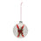 Melrose Frosted Glass Ski Ball Ornament, Set of 6, Red/White