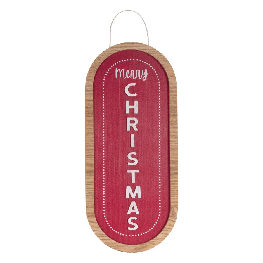 Melrose International Merry Christmas Wall Sign 21"H, Red/Brown - 90632DS