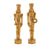Melrose International Gold Holiday Nutcracker Statue, Set of 2, Gold - 90646DS