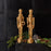 Melrose International Gold Holiday Nutcracker Statue, Set of 2, Gold