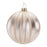 Melrose Metallic Ribbed Glass Ball Ornament, Set of 6, Silver