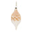Melrose Amber Ombre Wavy Glass Ornament, Set of 12, Orange