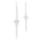 Melrose International Clear Glass Drop Ornament, Set of 12 - 90671DS