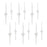 Melrose International Clear Glass Drop Ornament, Set of 12