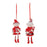 Melrose International Clay Dough Elf Ornament, Set of 12, Red