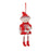 Melrose International Clay Dough Elf Ornament, Set of 12, Red