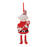 Melrose International Clay Dough Elf Ornament, Set of 12, Red