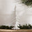 Melrose Flocked Pine Tree/Carved Design 26"H, White/Silver
