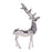 Melrose International Etched Aluminum Deer Statue 17.5"H, Grey - 90697DS