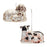 Melrose Frosted Glass Farm Animal Ornament, Set of 6, Black/White - 90703DS