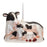 Melrose Frosted Glass Farm Animal Ornament, Set of 6, Black/White