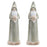 Melrose International Glittered Sage Santa Statue, Set of 2, Green