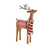 Melrose Glittered Nordic Deer Figurine, Set of 3, Brown/Red