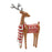 Melrose Glittered Nordic Deer Figurine, Set of 3, Brown/Red