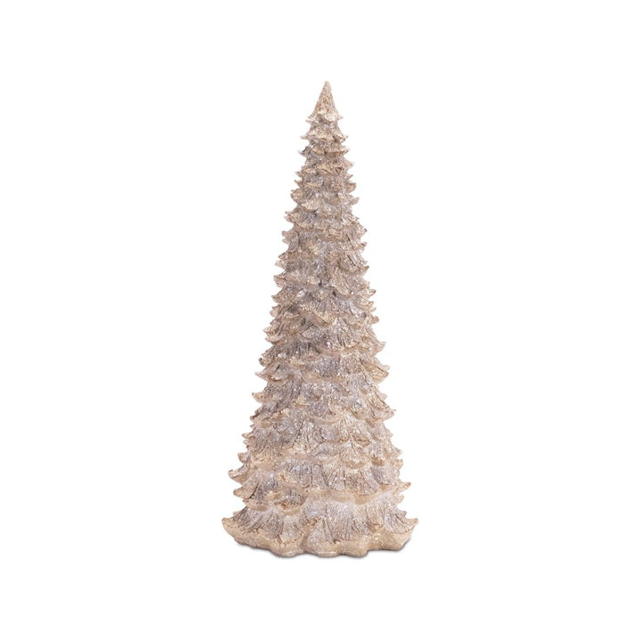 Melrose International Glittered Champagne Pine Tree, Set of 3, Gold