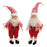 Melrose International Plush Peppermint Santa Elf, Set of 2, Red/White - 90766DS