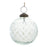 Melrose Int. Etched Clear Glass Ball Ornament, Set of 6, Green