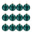 Melrose International Glittered Glass Ball Ornament, Set of 12, Green