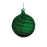 Melrose International Emerald Green Swirl Glass Ornament, Set of 6