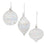 Melrose Int. Iridescent Swirl Glass Ornament, Set of 6, CleaRed - 90826DS