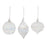Melrose Int. Iridescent Swirl Glass Ornament, Set of 6, CleaRed