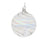 Melrose Int. Iridescent Swirl Glass Ornament, Set of 6, CleaRed