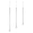 Melrose International Clear Beaded Glass Icicle Drop Ornament, Set of