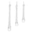 Melrose Clear Beaded Glass Icicle Drop Ornament, Set of 12, CleaRed - 90830DS