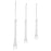 Melrose Clear Beaded Glass Icicle Drop Ornament, Set of 12, CleaRed