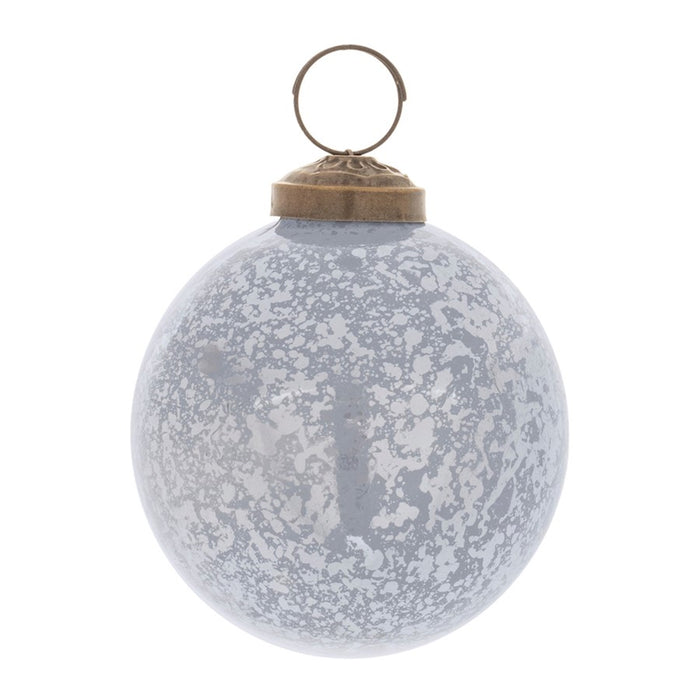 Melrose Slate Blue Soda Lime Glass Ball Ornament, Set of 6 - 90835DS