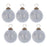 Melrose Slate Blue Soda Lime Glass Ball Ornament, Set of 6