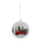 Melrose Glitter Glass Pickup Truck Ball Ornament, Set of 6, White/Red