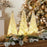 Melrose International LED Textured Mercury Glass Tree, Set of 3, Gold