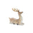 Melrose Mini Glittered Holiday Deer Figurine, Set of 6, Beige/White