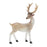 Melrose Mini Glittered Holiday Deer Figurine, Set of 6, Beige/White