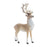 Melrose Glittered Holiday Deer Figurine, Set of 3, Beige/White