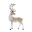 Melrose Glittered Holiday Deer Figurine, Set of 3, Beige/White