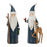 Melrose Carved Woodland Santa/Deer Figurine, Set of 2, Blue/White - 90888DS
